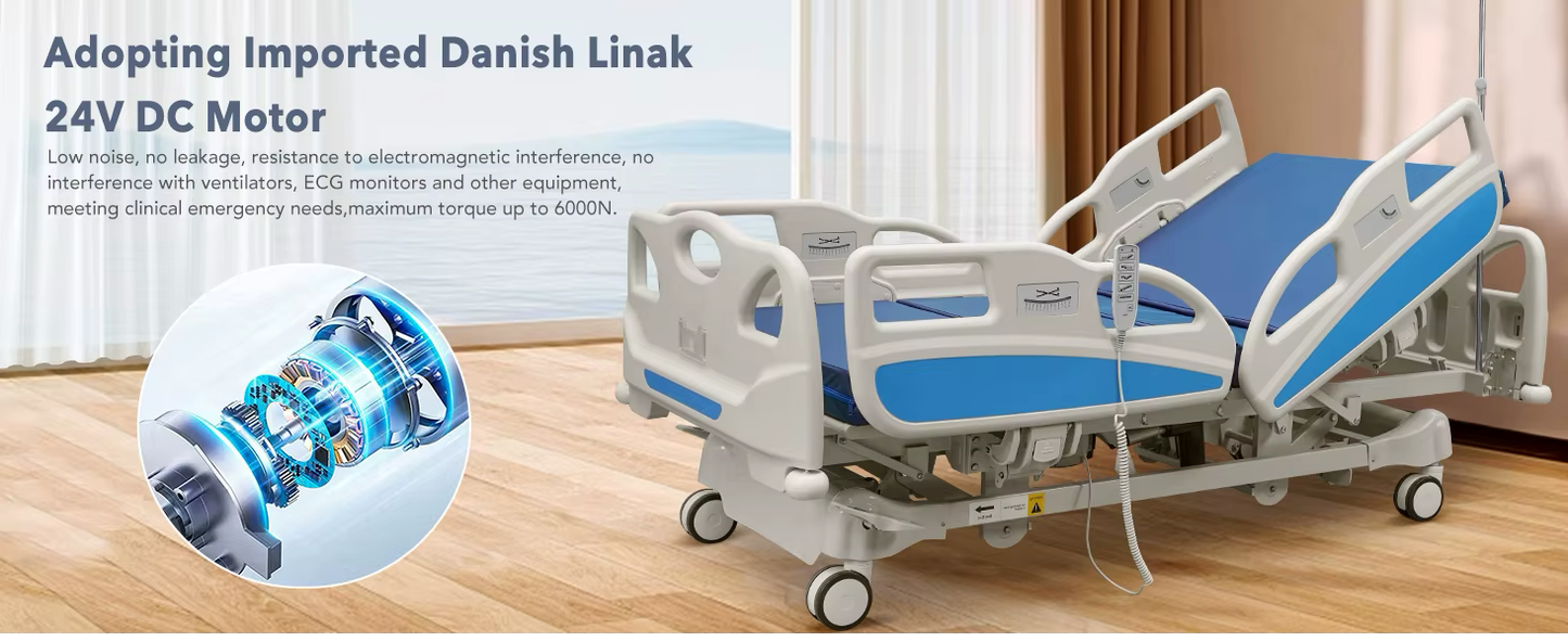 Hospital Bed Electric 5 Functions ICU Nursing Medical Patient Bed Hospital Bed